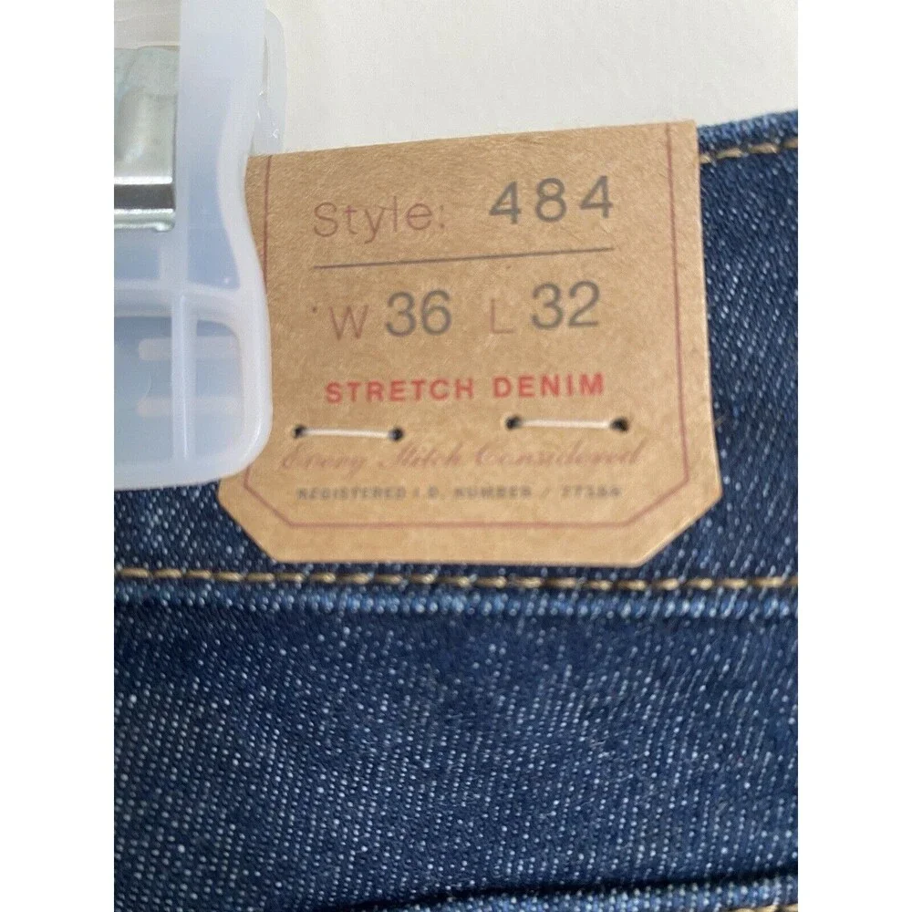 J.Crew Men’s 484 Slim-fit stretch jean in medium wash NWT Size 36x32